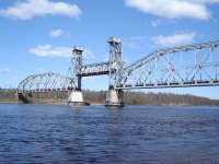 Neva 26 km Raillroad lifting bridge
